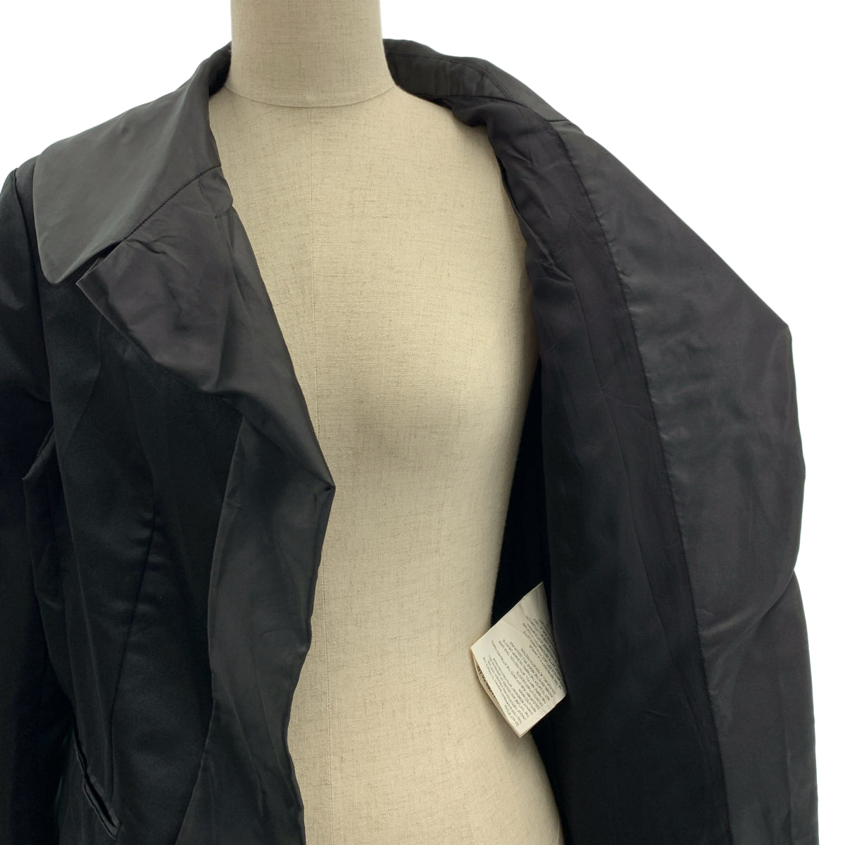 COMME des GARCONS COMME des GARCONS / 콤콤 | 2024AW | 폴리 에스테르 변형 라운드 칼라 컷오프 싱글 브레스트 재킷 | s |
