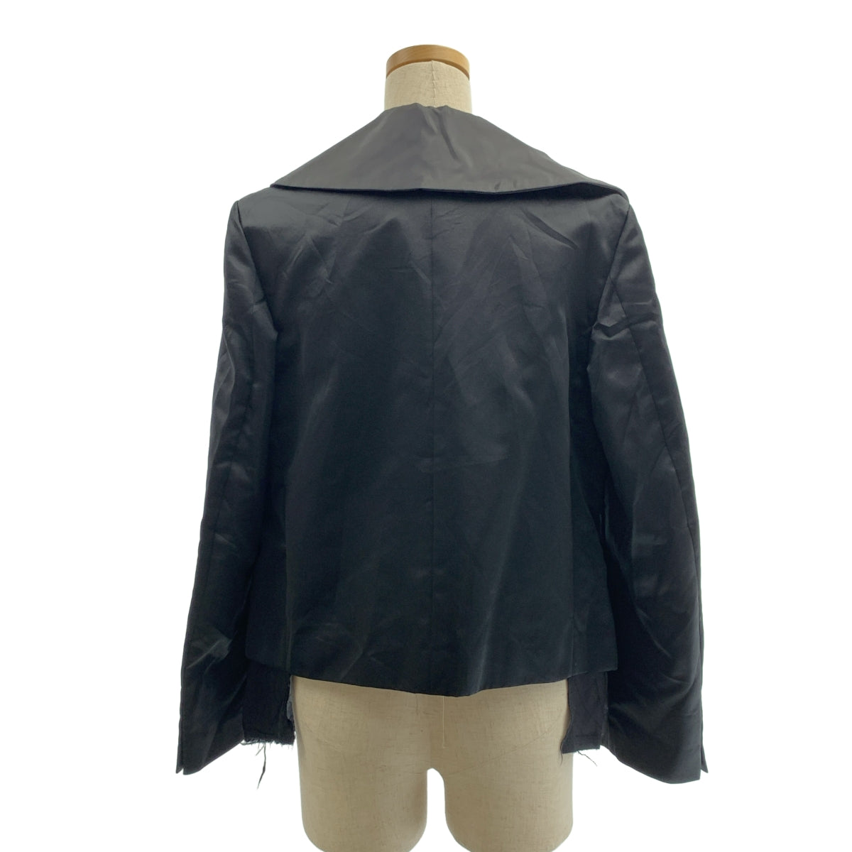 COMME des GARCONS COMME des GARCONS / 콤콤 | 2024AW | 폴리 에스테르 변형 라운드 칼라 컷오프 싱글 브레스트 재킷 | s |