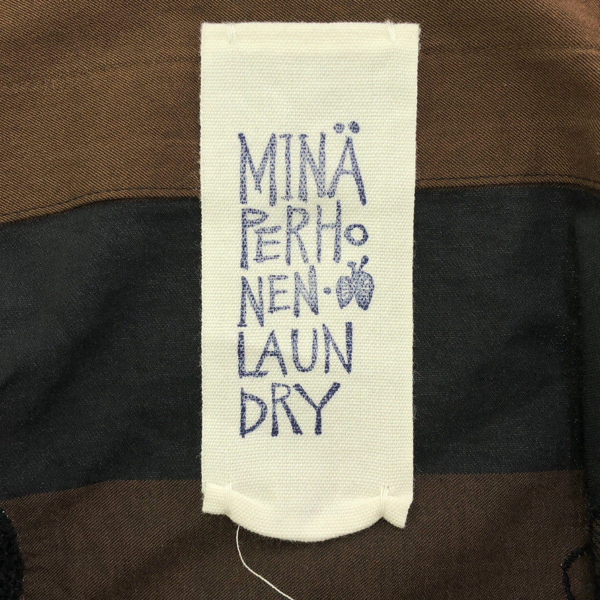 mina perhonen / 미나펠호넨 | mademoiselle 테두리 원피스 | 36 | 브라운 | 여성