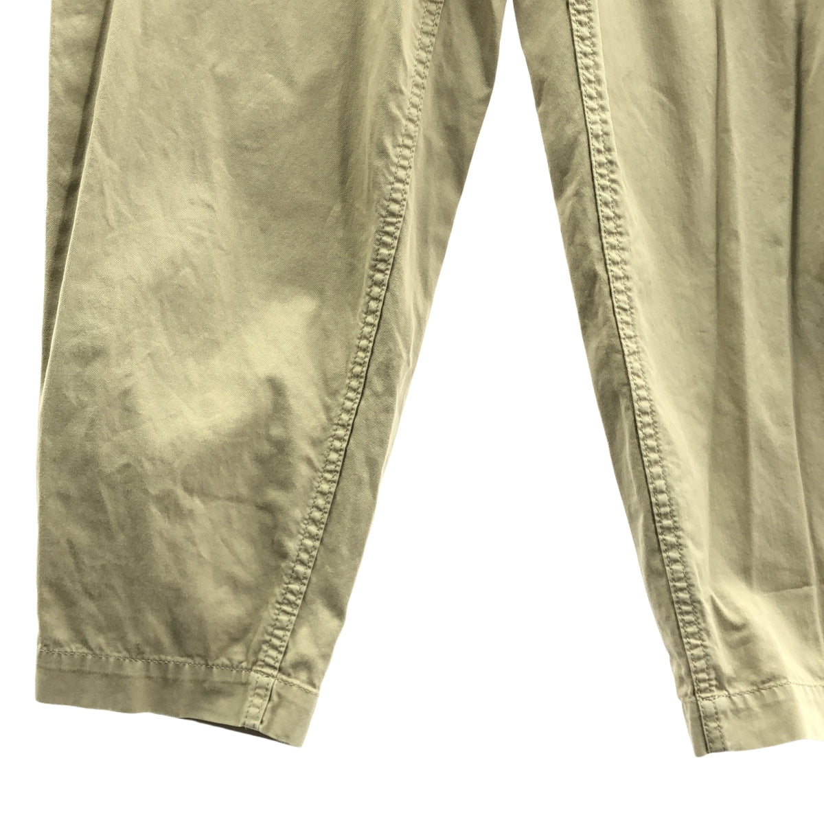 COMME des GARCONS HOMME / 컴데 갤슨 옴므 | AD2019 | 내부 라인 테이프 테이퍼드 치노 바지 | XS | 베이지 | 남성