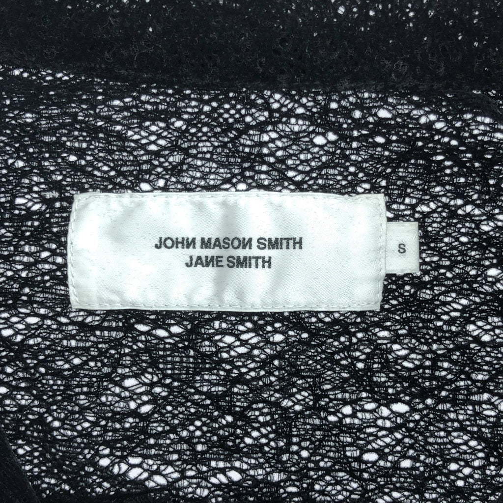 JOHN MASON SMITH / 존 메이슨 스미스 | FLOCKY LACE OPEN COLLAR SHIRT / 오픈 컬러 셔츠 블라우스 | S |