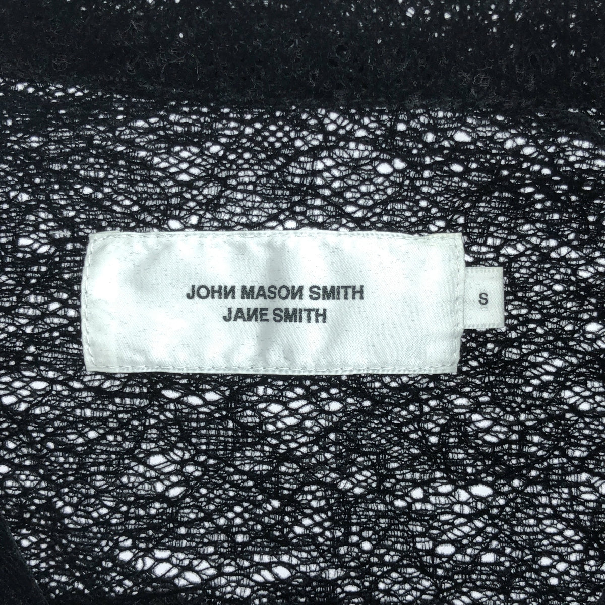 JOHN MASON SMITH / 존 메이슨 스미스 | FLOCKY LACE OPEN COLLAR SHIRT / 오픈 컬러 셔츠 블라우스 | S |
