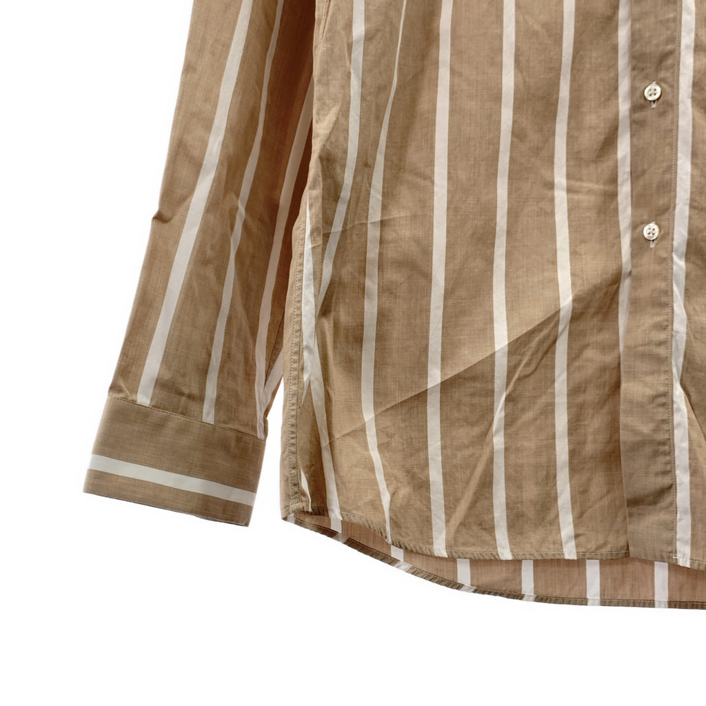 JIL SANDER / 질산더 | 코튼 스트라이프 셔츠 | 42 | 베이지 / 화이트 | 남성