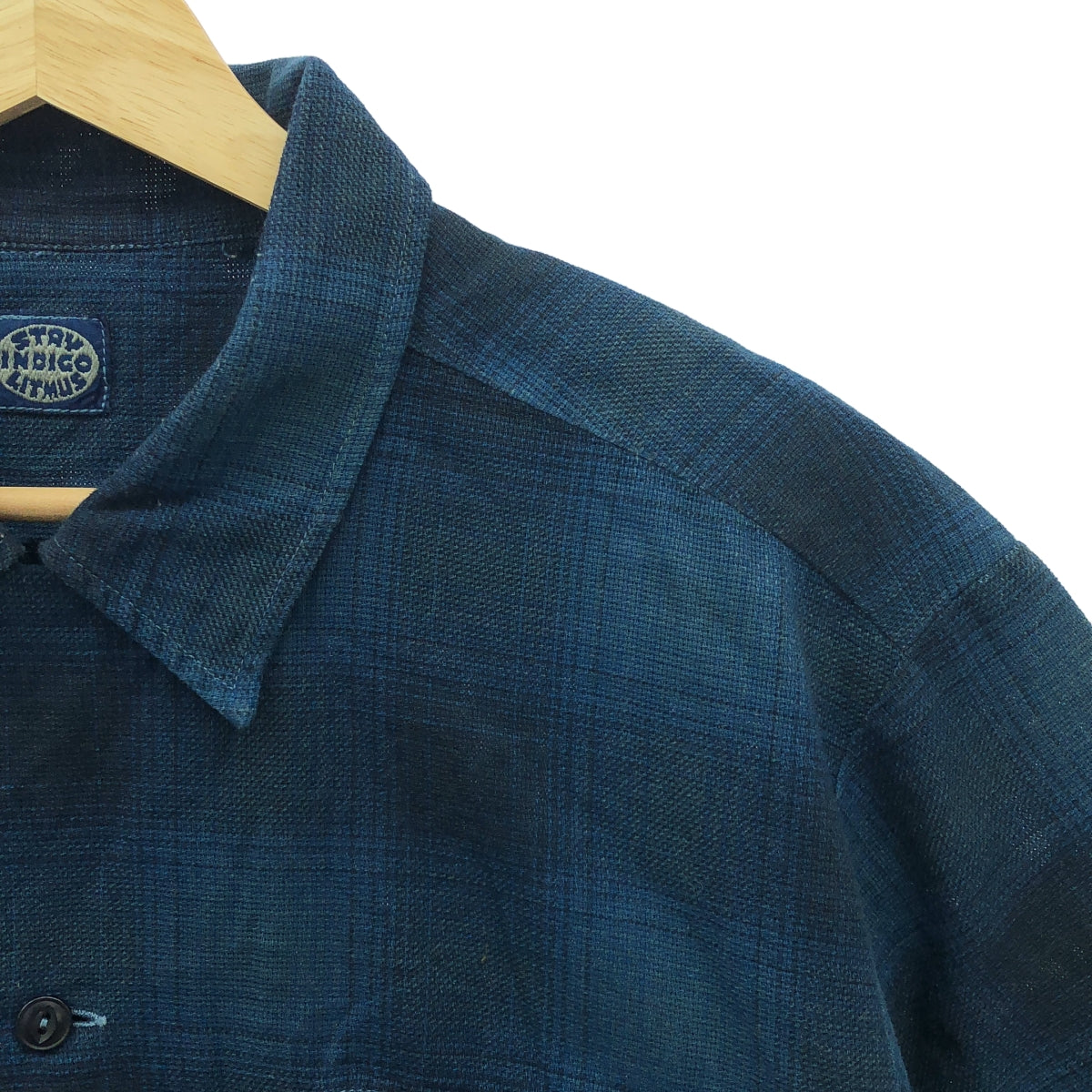 LITMUS | Indigo ombre check shirt |