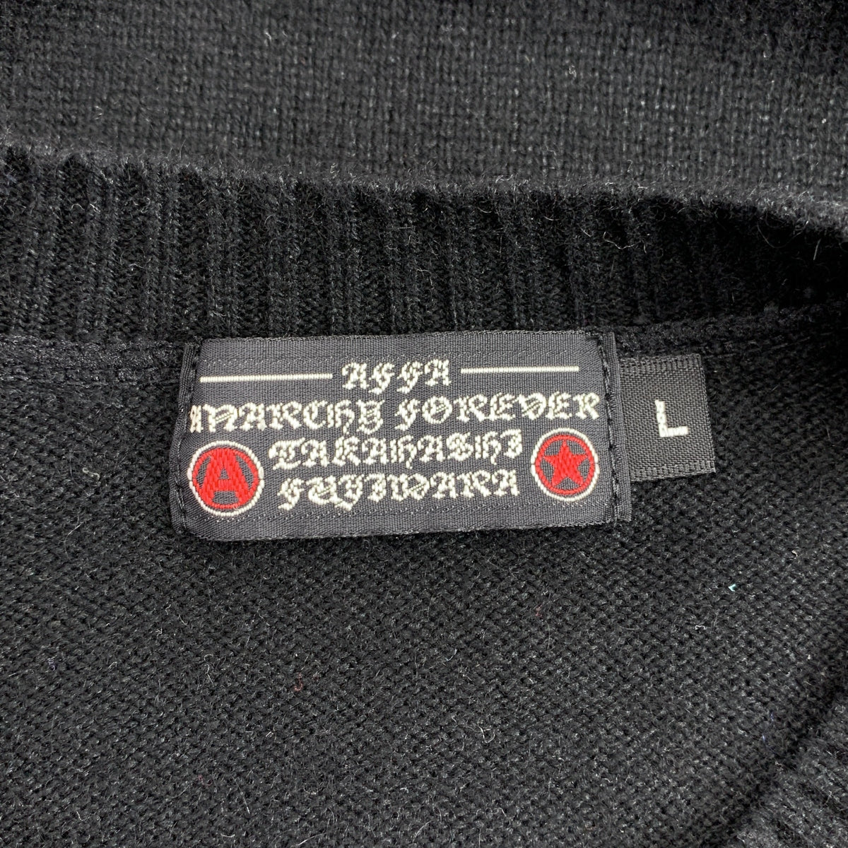 AFFA / エーエフエフエー | スパイダー チェック 切替 シルク混 カシミア ニット | L | メンズ