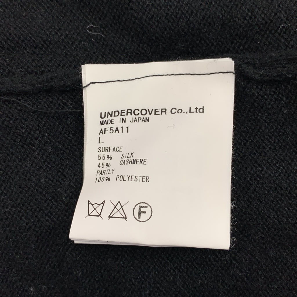 AFFA / エーエフエフエー | スパイダー チェック 切替 シルク混 カシミア ニット | L | メンズ