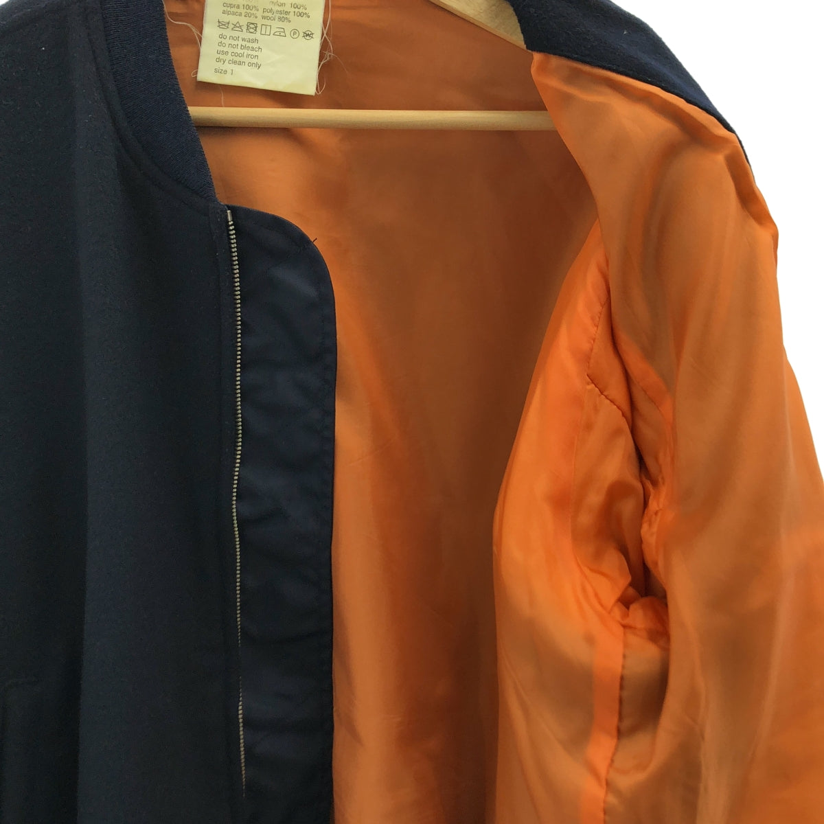 DIGAWEL / ディガウェル | 異素材 ボンバージャケット | 1 | ネイビー/カーキ | メンズ