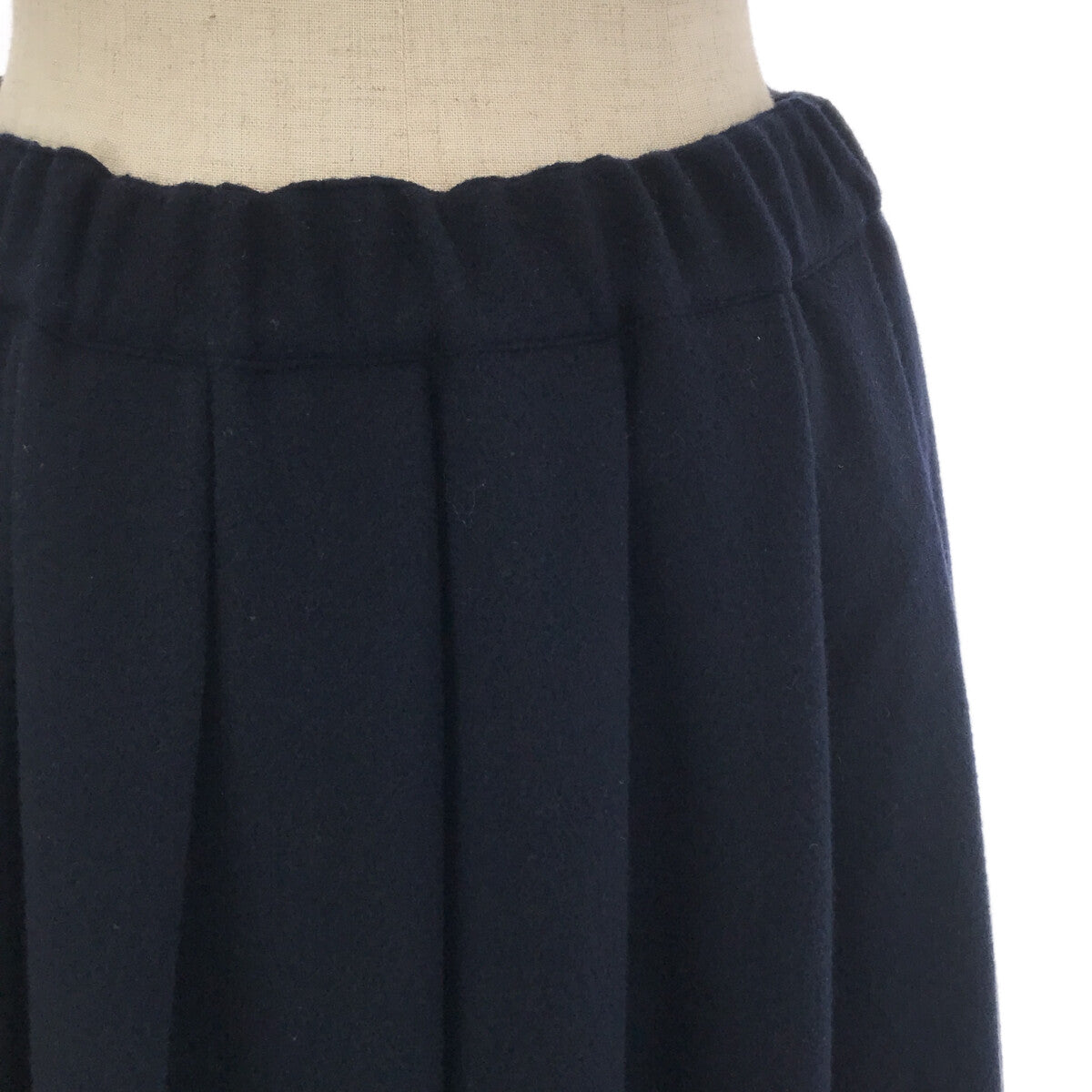 [品相良好] COMME des GARCONS COMME des GARCONS / Comme Comme | 2021秋冬 |麥爾登羊毛褶皺寬長裙 | XS |海軍 |女性的