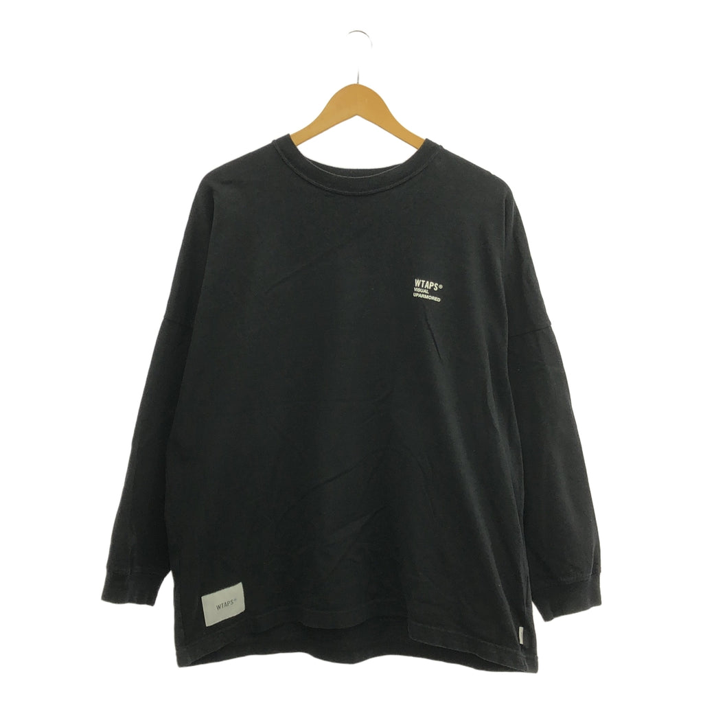 WTAPS / ダブルタップス | 2024SS | OBJ 05 / LS / COTTON. FORTLESS コットン 長袖 Tシャツ | 3 | ブラック / ホワイト | メンズ