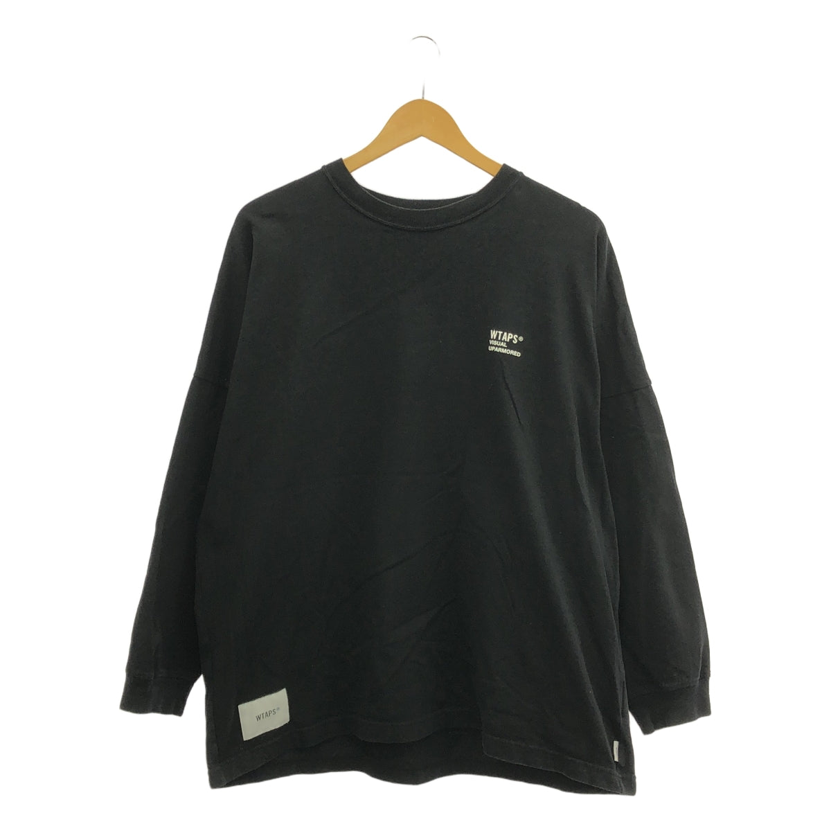 WTAPS / 雙擊 | 2024SS | OBJ 05 / LS / 棉質。 FORTLESS 棉長袖 T 卹 | 3 |黑色/白色|男士