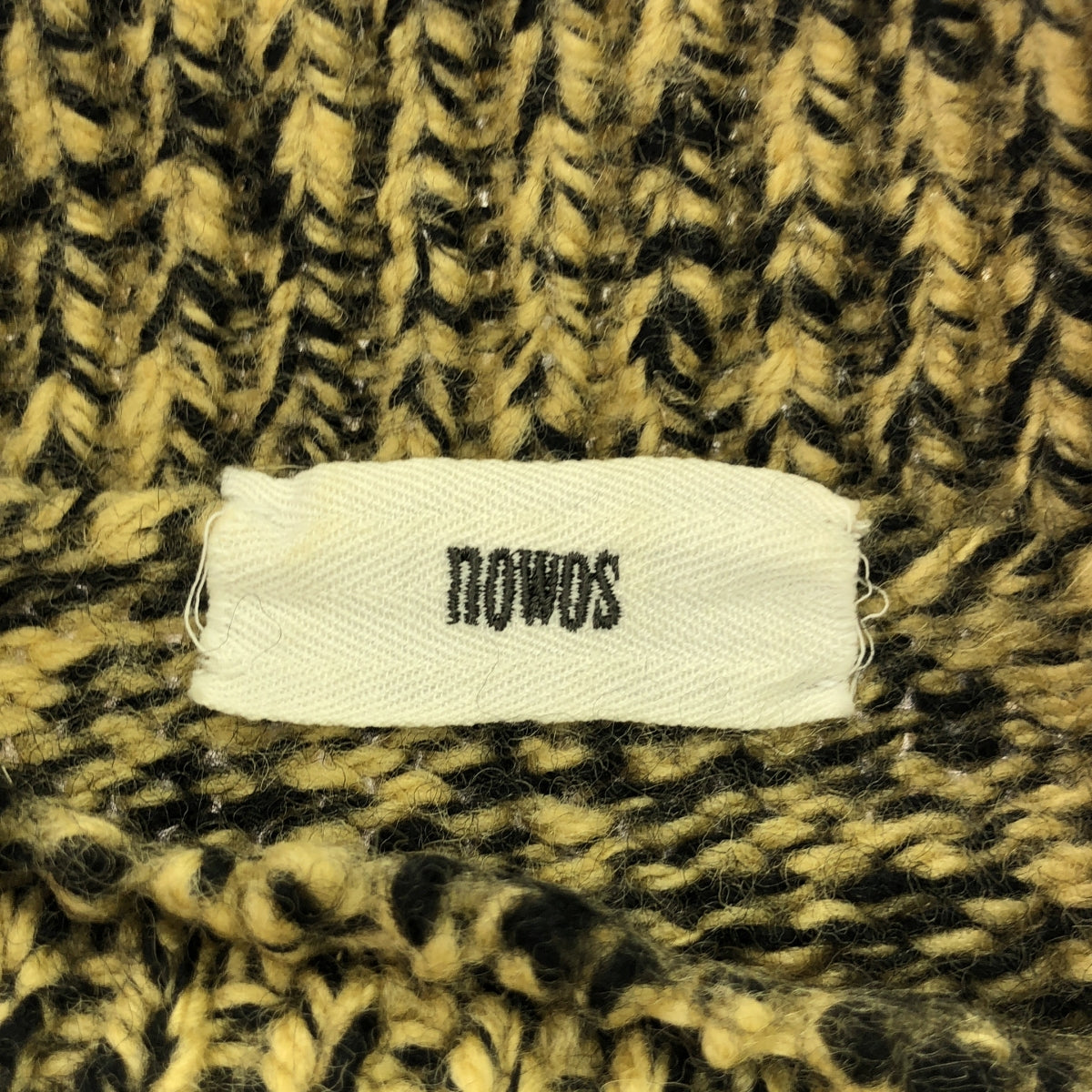 【美品】  NOWOS / ノーウォス | ボトルネック オーバーニット | ブラウン/ブラック | レディース