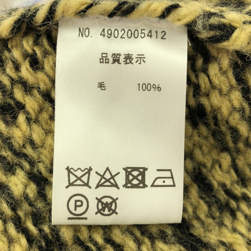 【美品】  NOWOS / ノーウォス | ボトルネック オーバーニット | ブラウン/ブラック | レディース