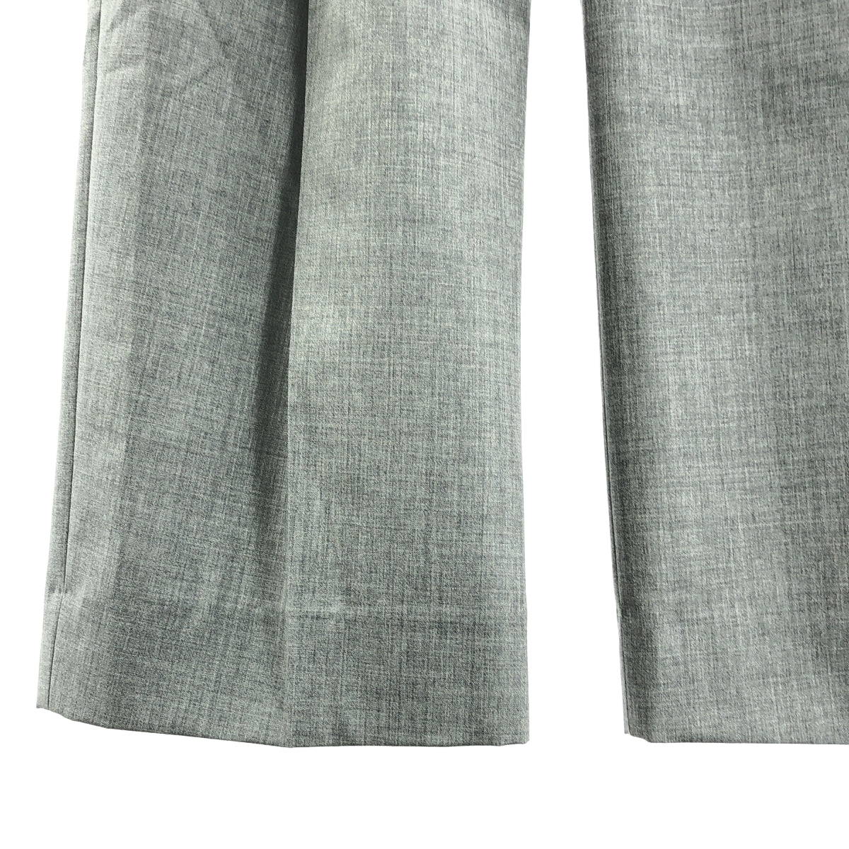 【美品】  VICTORIA BECKHAM / ヴィクトリアベッカム | タック ワイド スラックス パンツ | 8 | grey melange | レディース