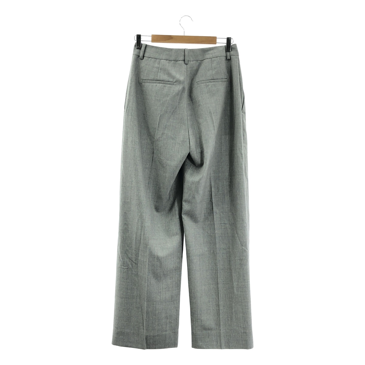 【美品】  VICTORIA BECKHAM / ヴィクトリアベッカム | タック ワイド スラックス パンツ | 8 | grey melange | レディース