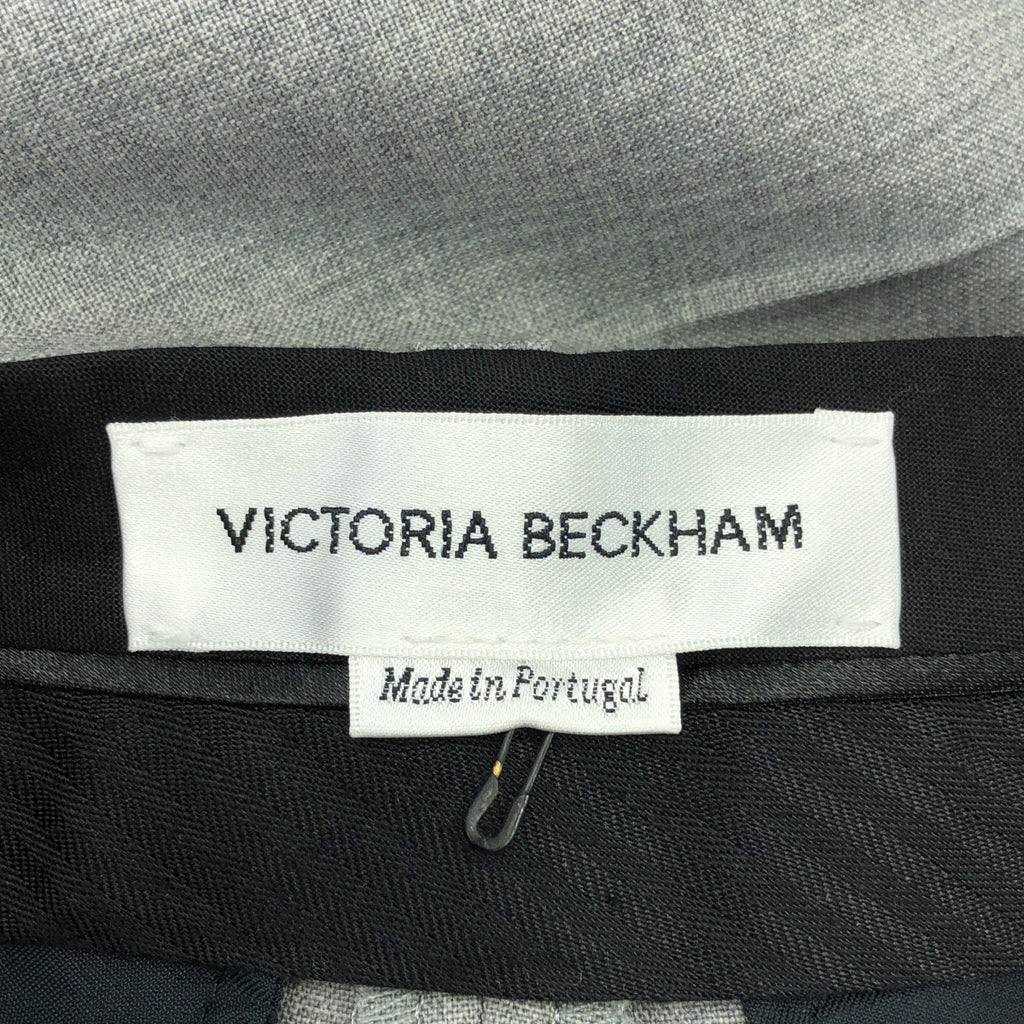 【美品】  VICTORIA BECKHAM / ヴィクトリアベッカム | タック ワイド スラックス パンツ | 8 | grey melange | レディース