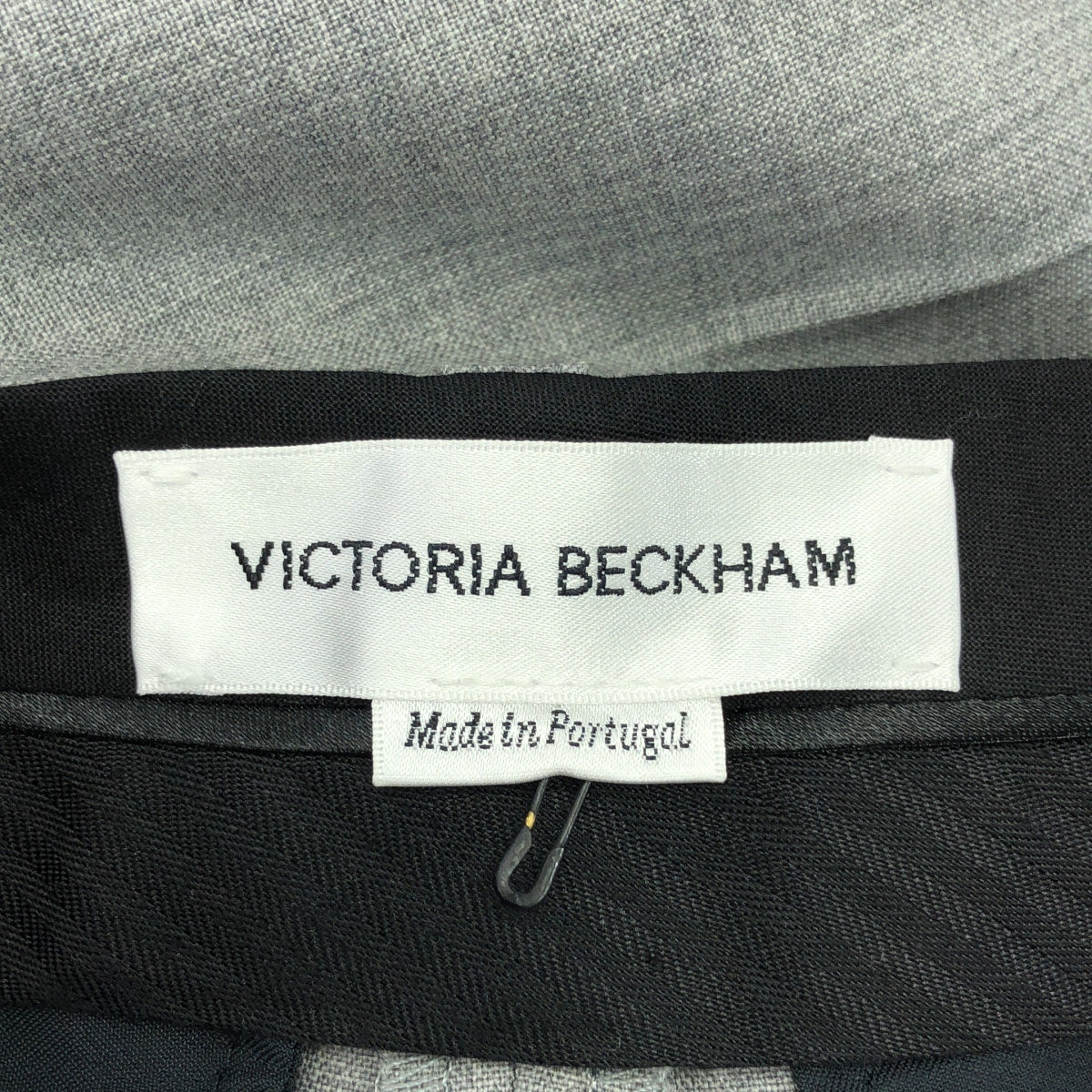 【美品】  VICTORIA BECKHAM / ヴィクトリアベッカム | タック ワイド スラックス パンツ | 8 | grey melange | レディース