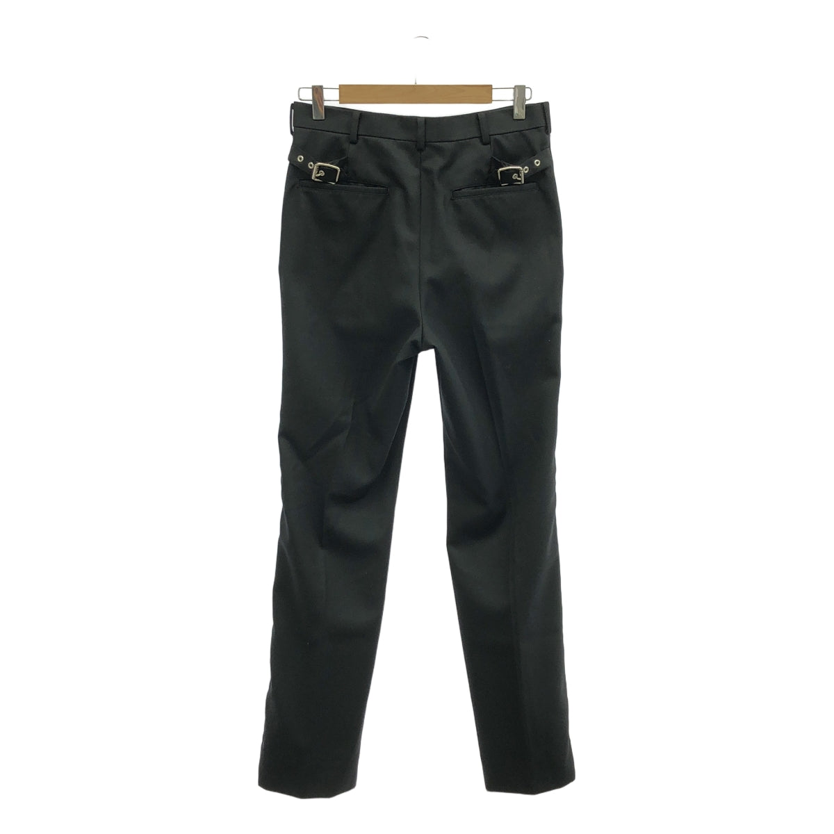 [品相良好] 約翰·勞倫斯·沙利文 / 約翰·勞倫斯·沙利文 | 2024SS |華達呢皮套褲 側拉鍊羊毛華達呢褲子 | 44 |黑色 |男士