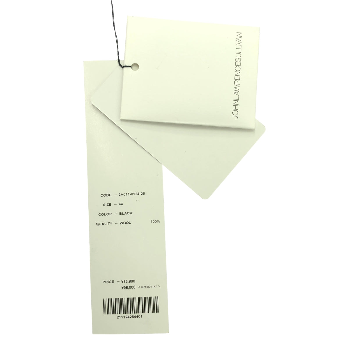 [品相良好] 約翰·勞倫斯·沙利文 / 約翰·勞倫斯·沙利文 | 2024SS |華達呢皮套褲 側拉鍊羊毛華達呢褲子 | 44 |黑色 |男士