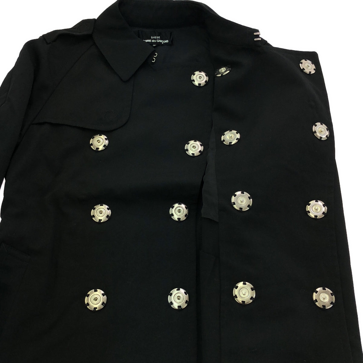 tricot COMME des GARCONS / 트리코콤 데 갤슨 | 2014AW | 울 짧은 트렌치 코트 | M | 블랙 | 여성