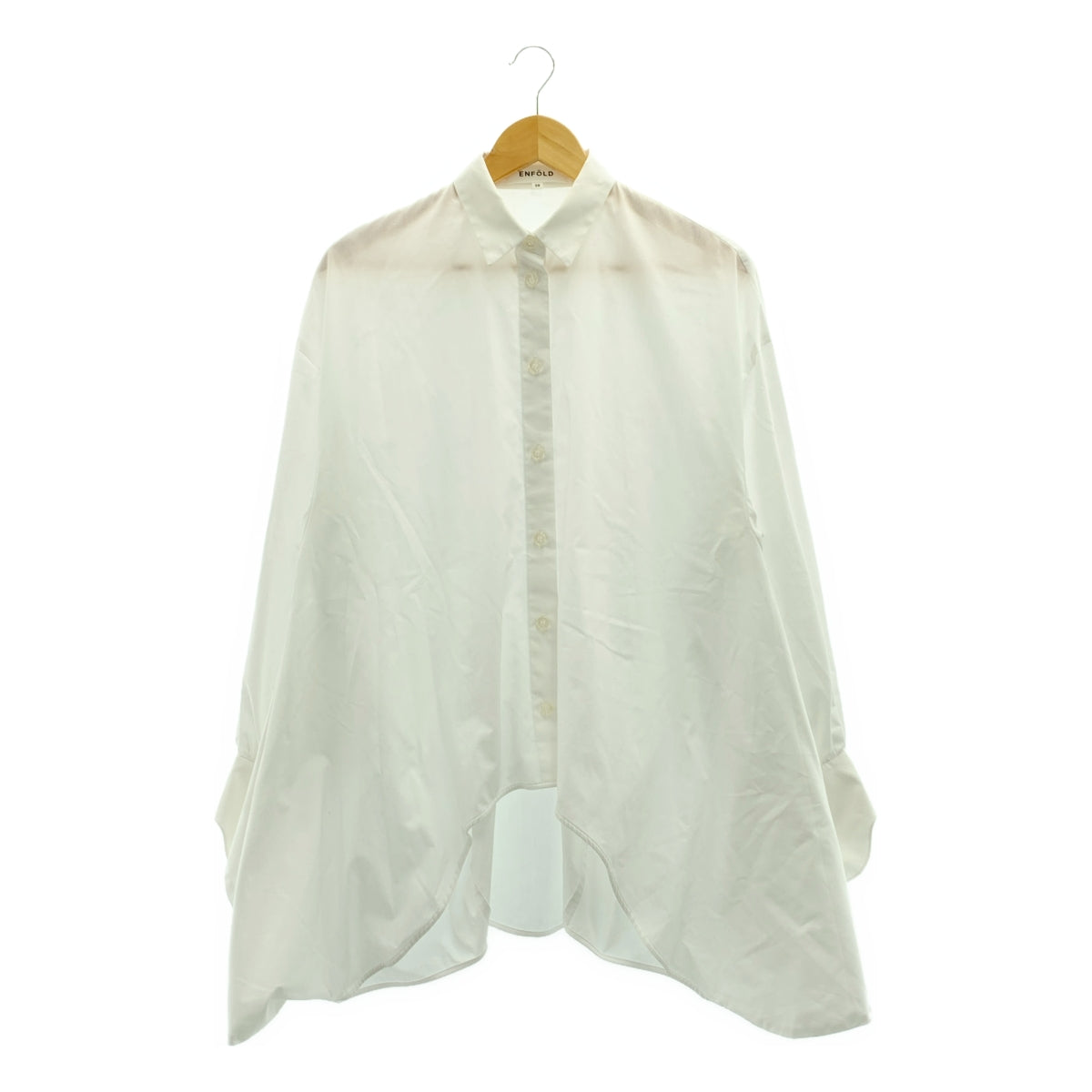 ENFOLD | 燈籠下擺襯衫 | 棉混紡 | 尺寸 38 | 女款