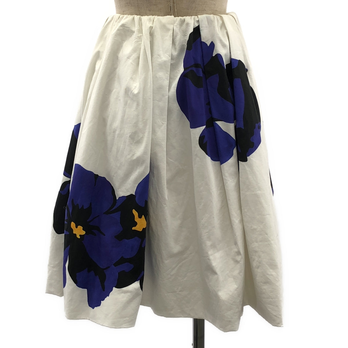 miu miu / 뮤뮤 | 2024SS | 포플린 플라워 볼륨 스커트 | 38 | 화이트 | 여성