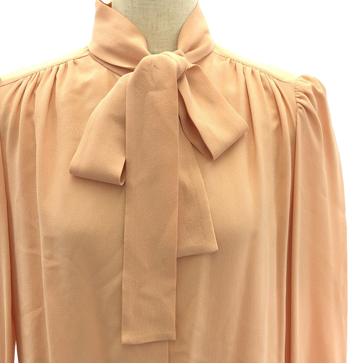 PRADA | Silk ribbon tie long sleeve blouse | Size 36 | Pink | Women's