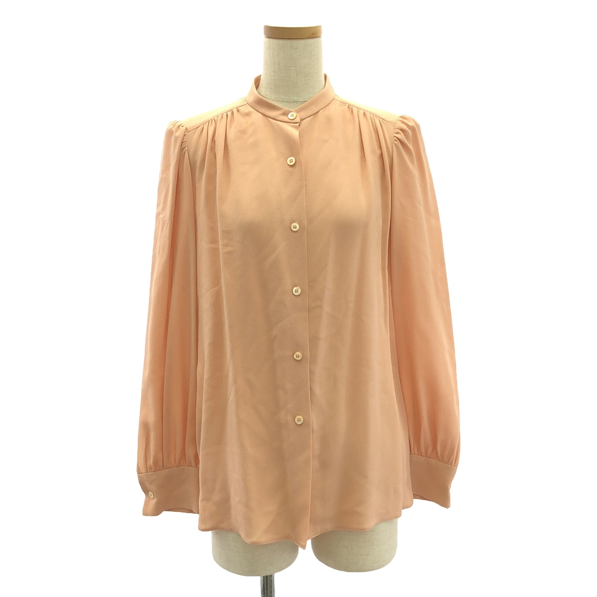 PRADA | Silk ribbon tie long sleeve blouse | Size 36 | Pink | Women's