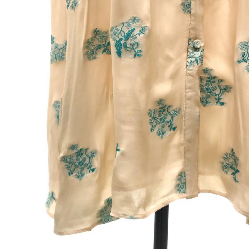 JIL SANDER / ジルサンダー | 2020SS | レーヨン フラワージャガード ピンタック ギャザー ワンピース | 32 | レディース