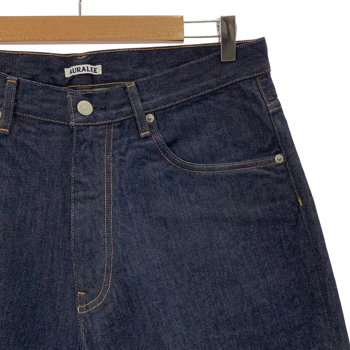 AURALEE / オーラリー | HARD TWIST DENIM WIDE PANTS ハードツイスト ワイド デニムパンツ | 34 | メンズ