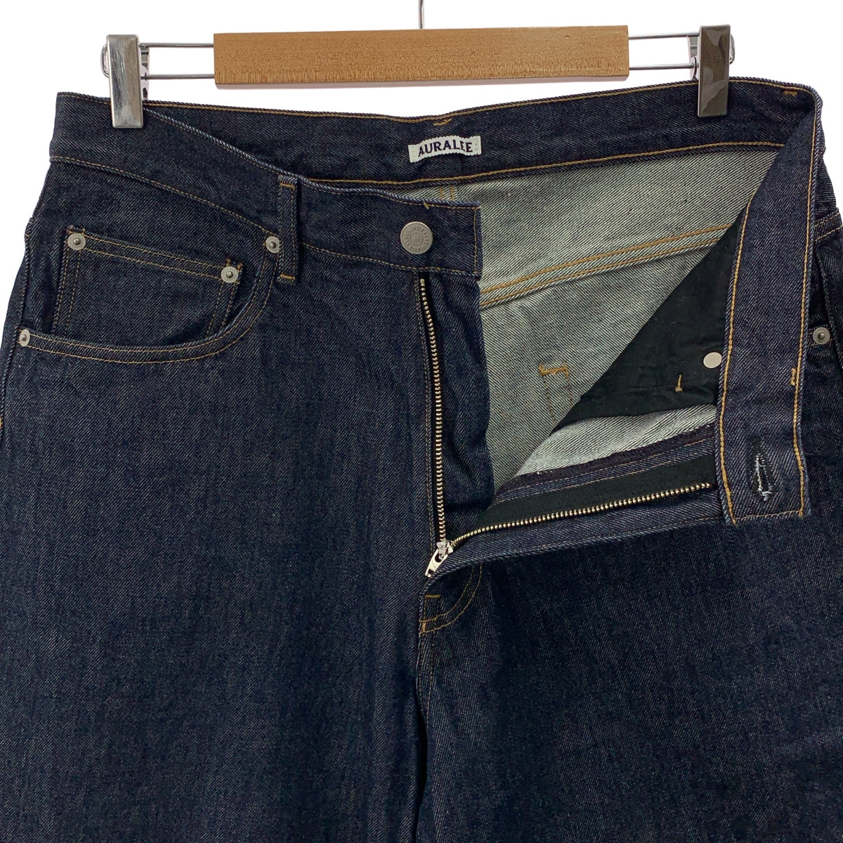 AURALEE / オーラリー | HARD TWIST DENIM WIDE PANTS ハードツイスト ワイド デニムパンツ | 34 | メンズ