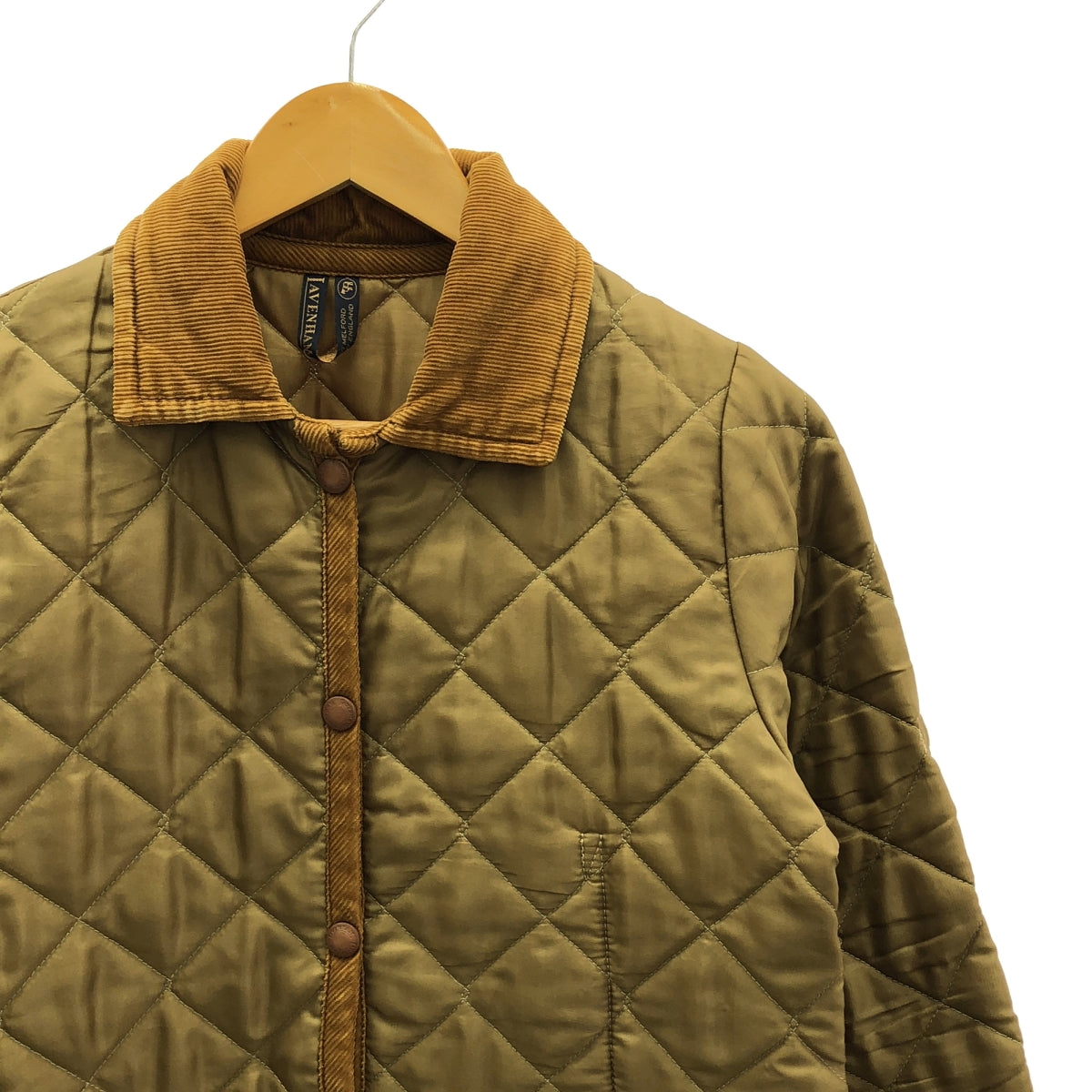 LAVENHAM / ラベンハム | コーデュロイ切替 キルティング ジャケット | 36 | ブラウン系 | レディース