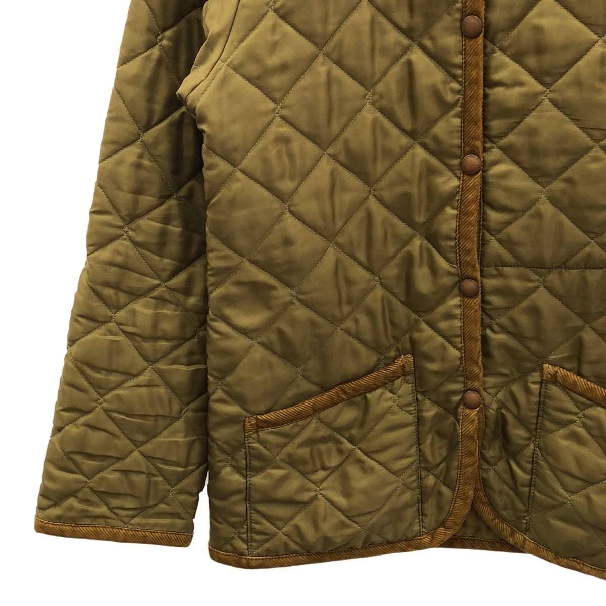 LAVENHAM / ラベンハム | コーデュロイ切替 キルティング ジャケット | 36 | ブラウン系 | レディース