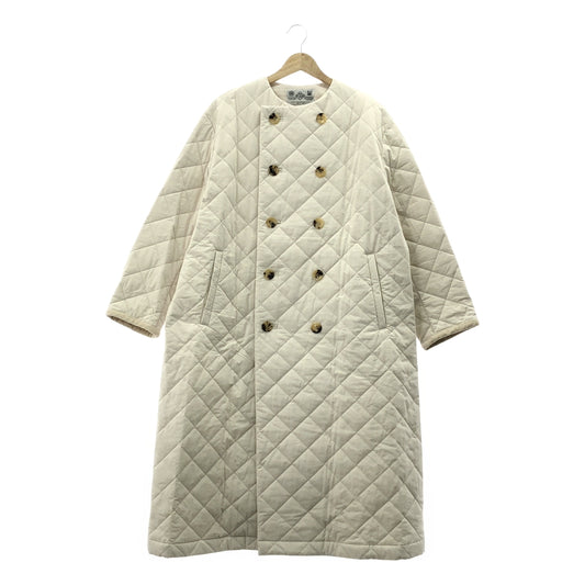 R & D.M.Co- / オールドマンズテーラー | QUILTING DOUBLE BUTTON COAT キルティング ダブルボタン ノーカラーコート | S | レディース