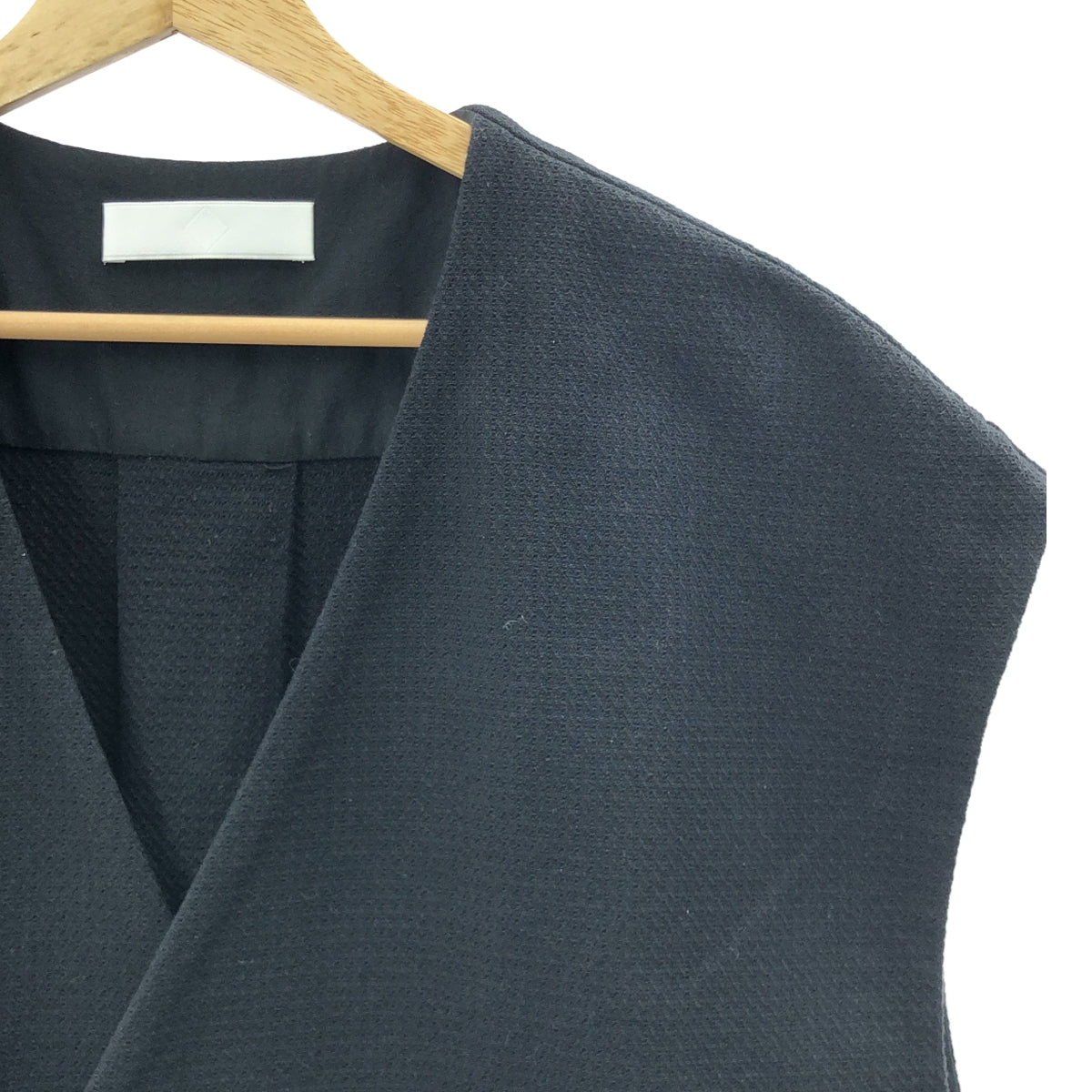 ETHOSENS / エトセンス | ダブルブレスト コットン ジレ ベスト | 3 | ブラック | メンズ