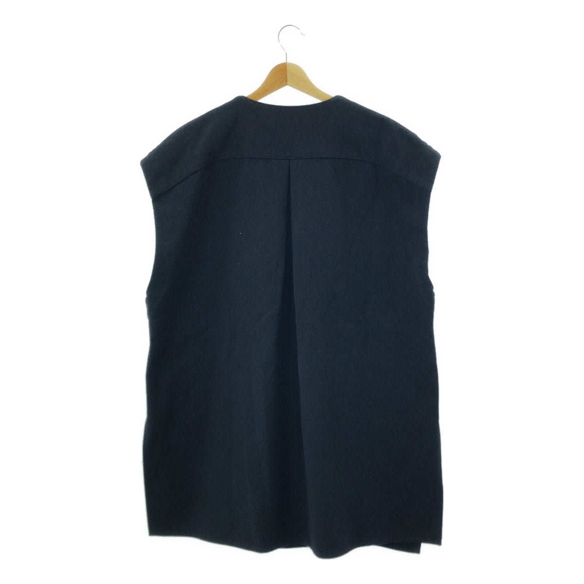 ETHOSENS / エトセンス | ダブルブレスト コットン ジレ ベスト | 3 | ブラック | メンズ