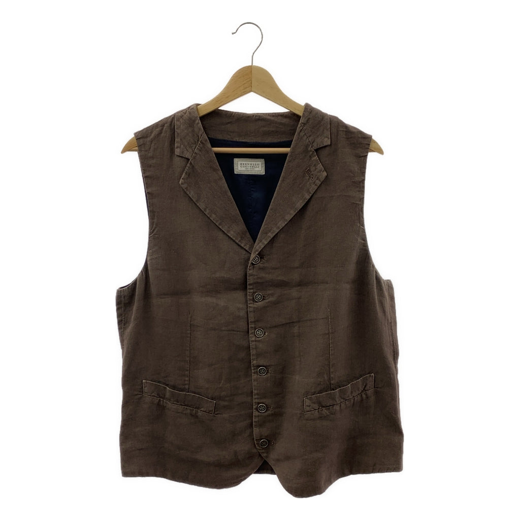 布魯內羅·庫奇內利 | 背部可調式背心 | 全襯裡 | 尺寸 50 | 男士