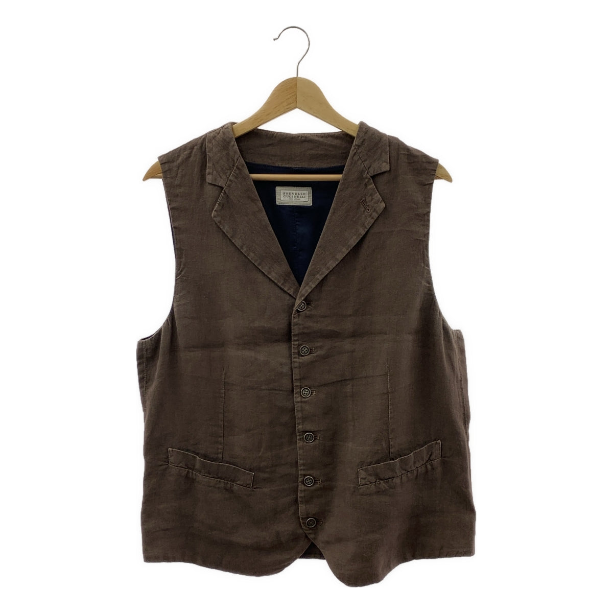 BRUNELLO CUCINELLI / ブルネロクチネリ | バックアジャスター ジレ ベスト / 総裏地 | 50 | メンズ