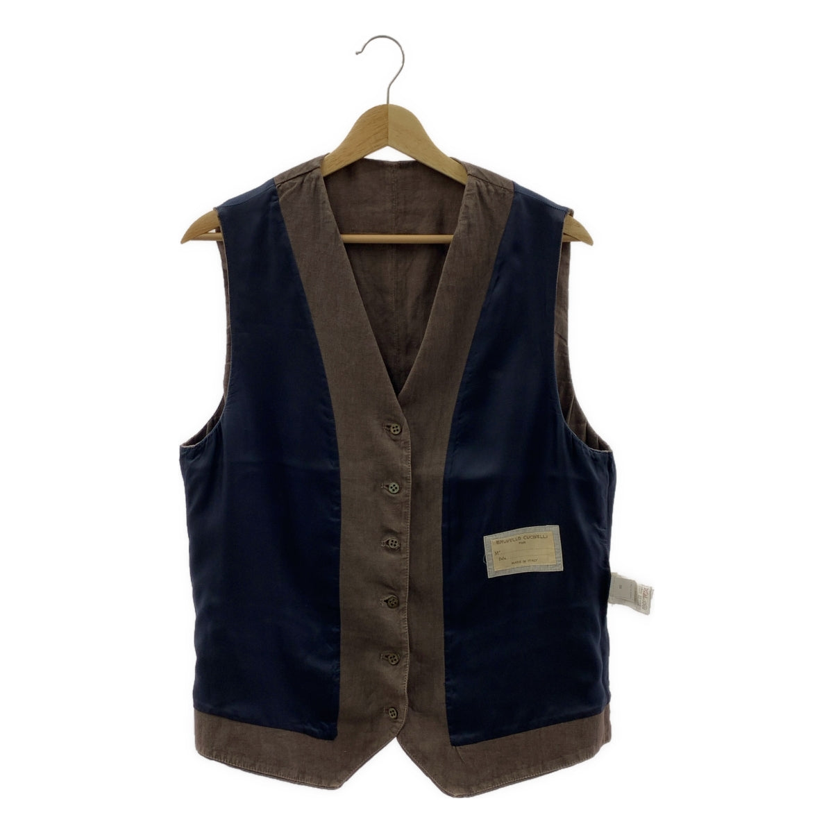 BRUNELLO CUCINELLI / ブルネロクチネリ | バックアジャスター ジレ ベスト / 総裏地 | 50 | メンズ