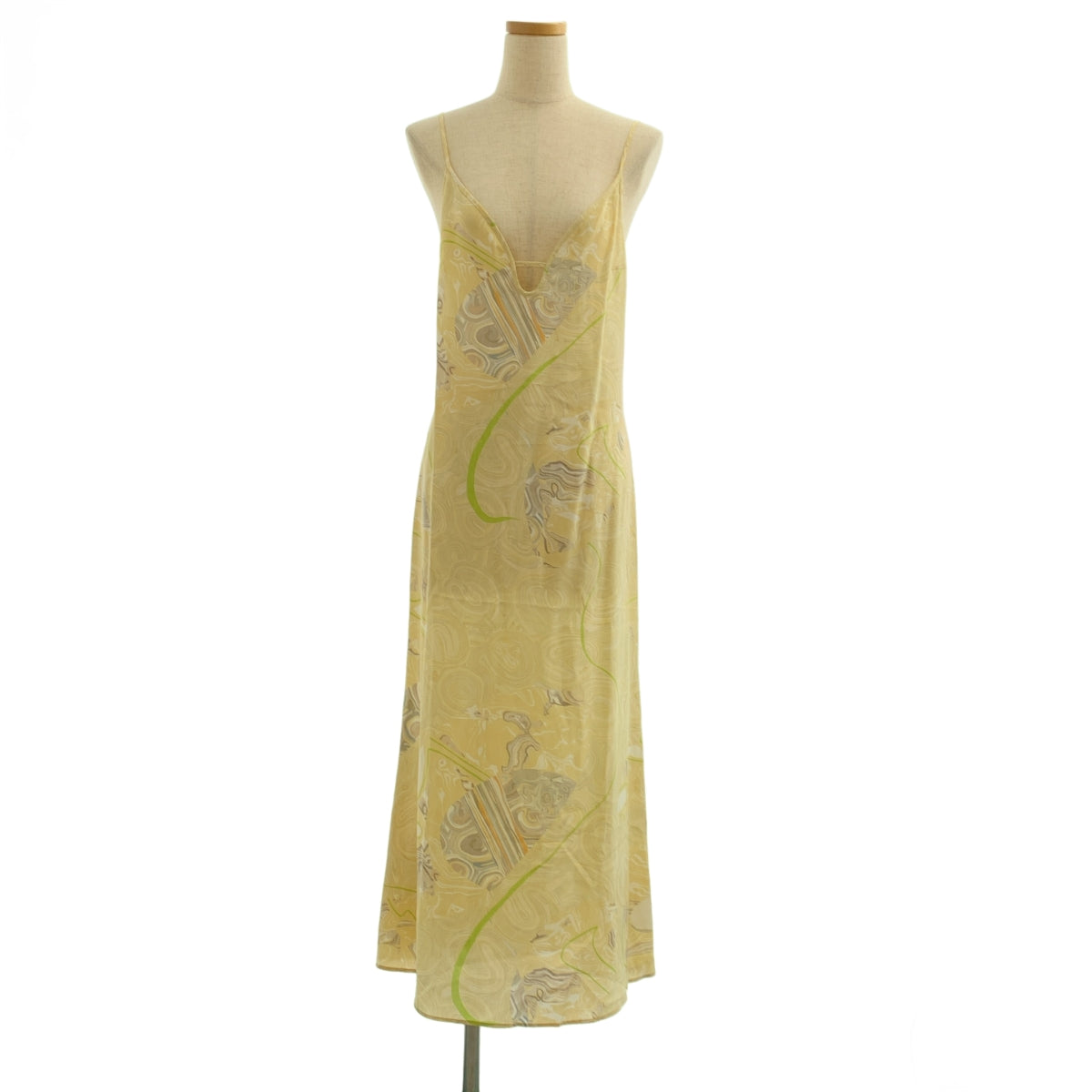 Mame Kurogouchi / マメクロゴウチ | 2025SS | Marble Print Silk Camisole Dress silk 100％  / シルク 総柄 ドレス ワンピース | 1 | レディース