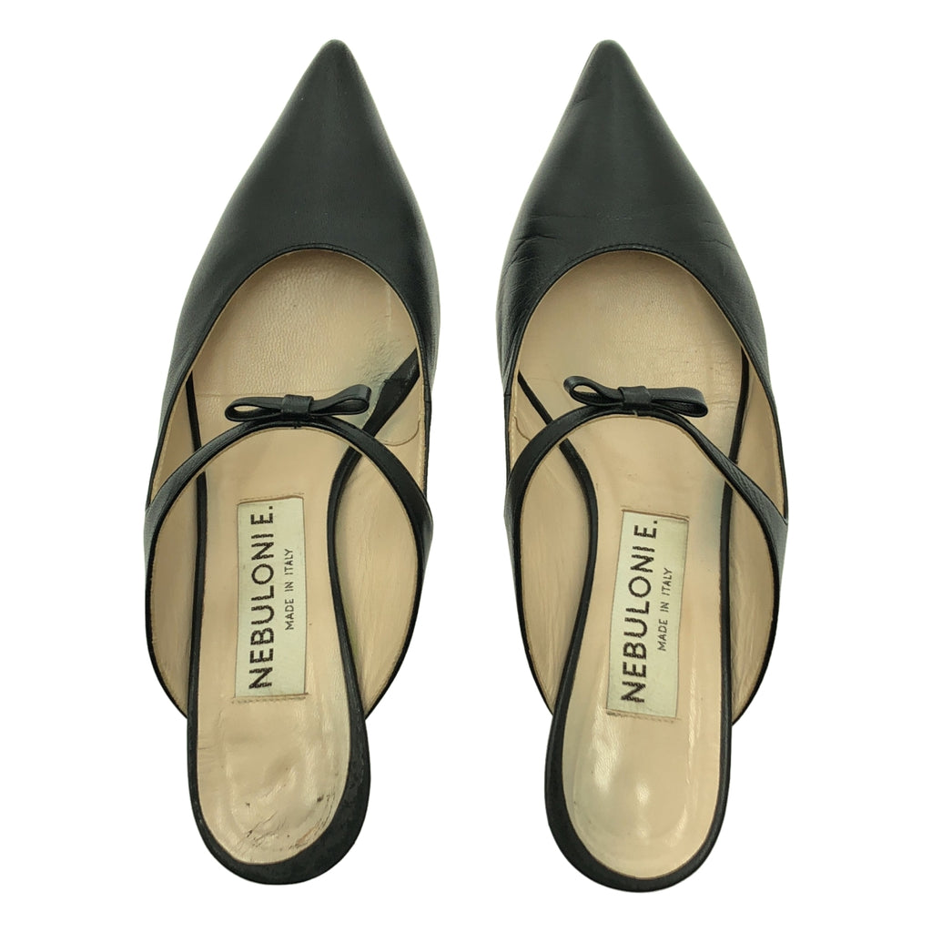 NEBULONI E / 네브로니 | 리본 스트랩 포인티드 투 뮬 샌들 | 37 | 여성