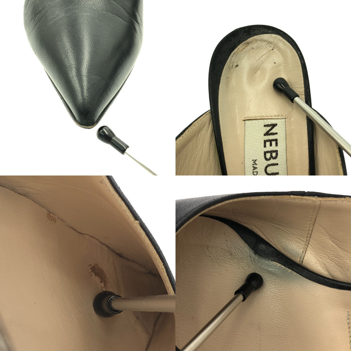 NEBULONI E / 네브로니 | 리본 스트랩 포인티드 투 뮬 샌들 | 37 | 여성