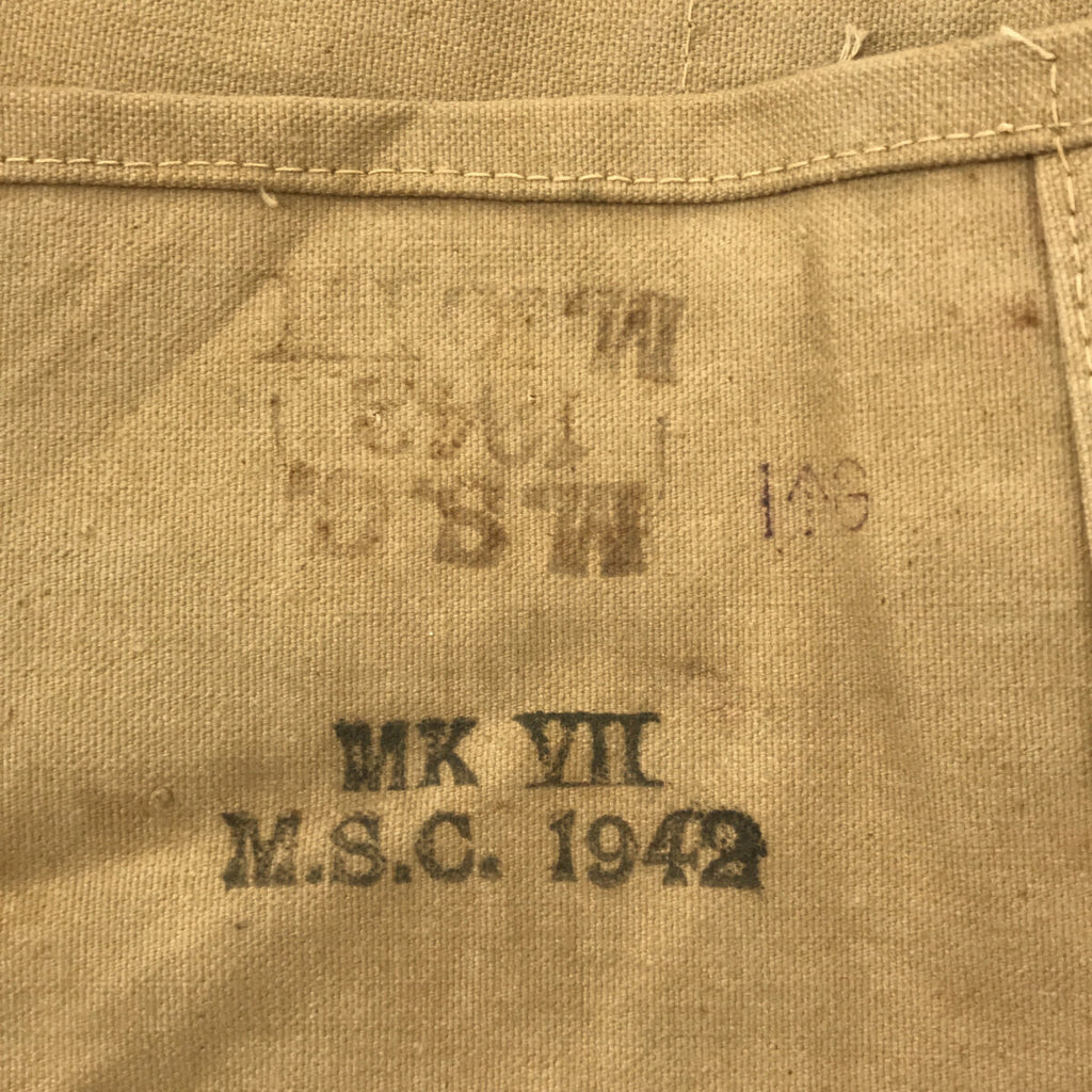 British Army / イギリス軍 | 1940s | 40s VINTAGE WWⅡ キャンバス ガスマスク ミリタリー ショルダー バック | ベージュ | メンズ