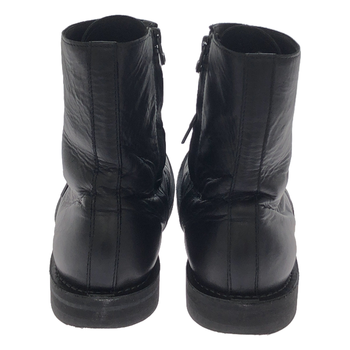 Y's for men / 와이즈포멘 요우지야마모토 | SOFT OIL LEATHER BOOTS WITH LACE UP ZIPPER / 가죽 사이드 Zip 부츠 | 05 | 남성