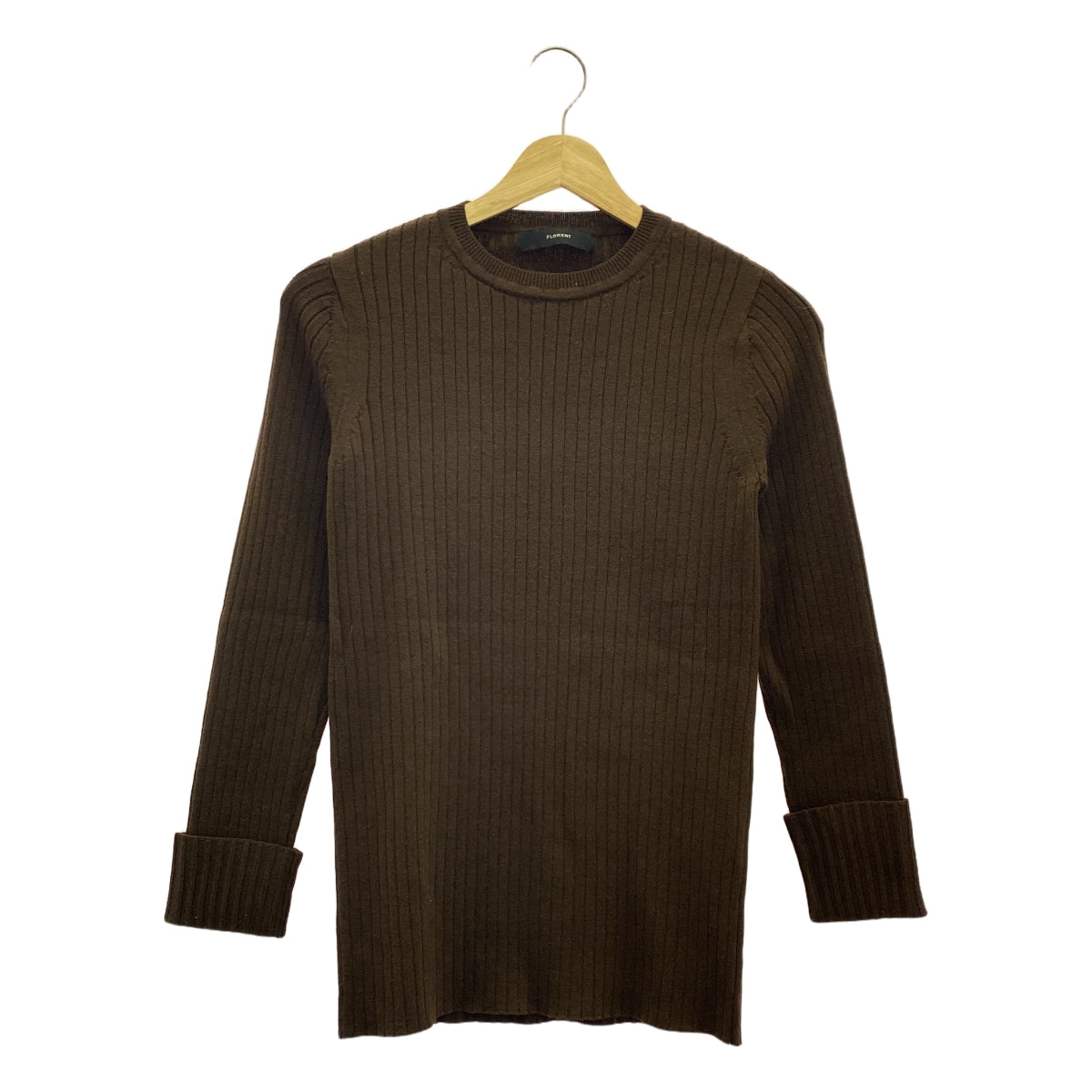 FLORENT | 羅紋圓領針織衫 | 棕色 | 女款