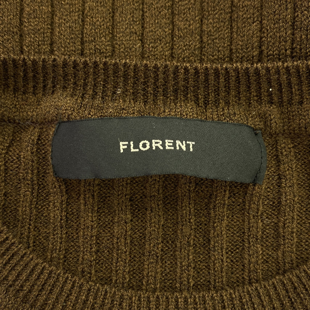 FLORENT | 羅紋圓領針織衫 | 棕色 | 女款