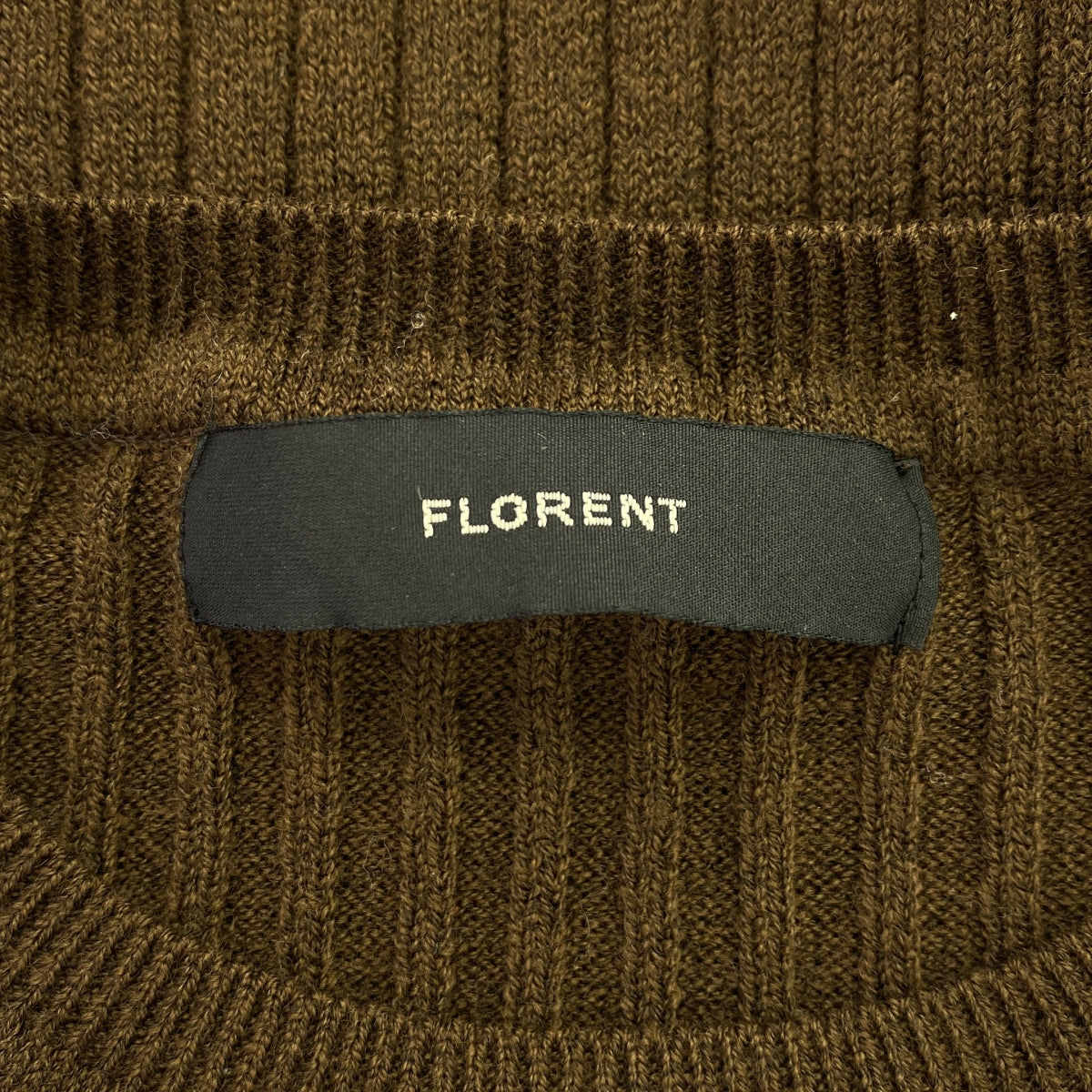 FLORENT | 羅紋圓領針織衫 | 棕色 | 女款