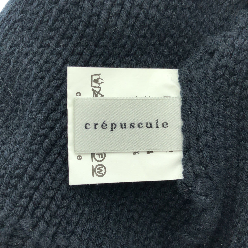 Crepuscule / クレプスキュール | 2024SS | KNIT CAP コットン ニットキャップ ビーニー | F | ブラック | メンズ