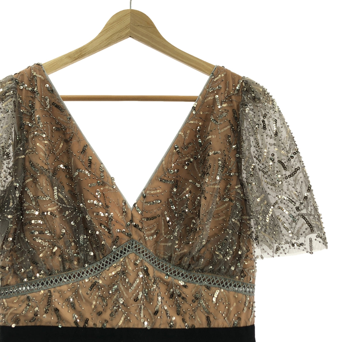 Self-Portrait | 亮片蕾絲洋裝 | UK8 | 米色/灰色/黑色 | 女款