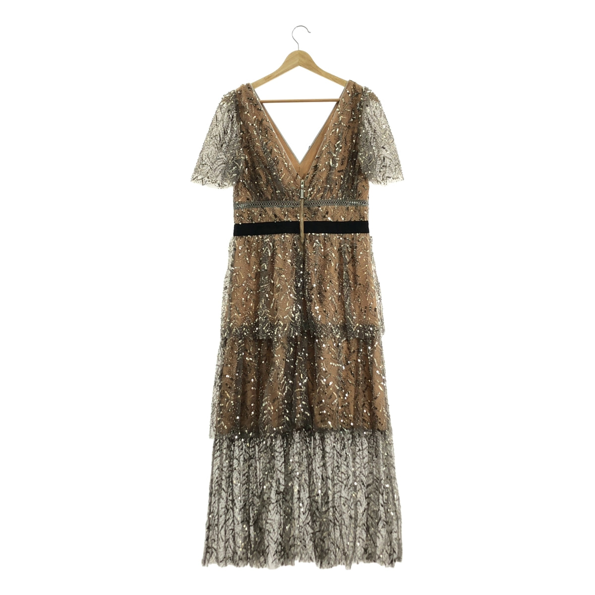 Self-Portrait | 亮片蕾絲洋裝 | UK8 | 米色/灰色/黑色 | 女款