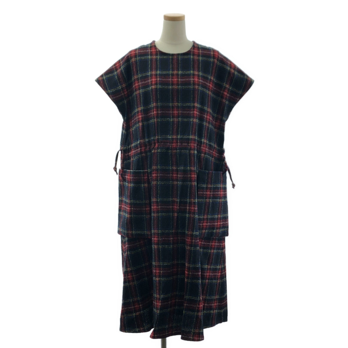 【新品】  R & D.M.Co- / オールドマンズテーラー | WOOL TARTAN CHECK POCET DRESS ウール タータンチェック ポケットドレス ワンピース | S | Black Stewart / ブラックスチュワート | レディース